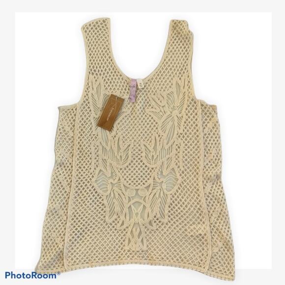Francesca’s Boho Knit Top Size Medium - Picture 1 of 5